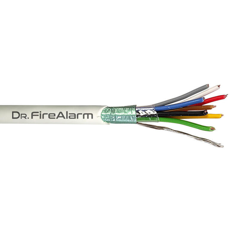 Drfirealarm ALARM08-LSZH Roll 100M Cable Hose White Flexible 8 Hilos Apantallado Lszh (8X0,22) Cpr