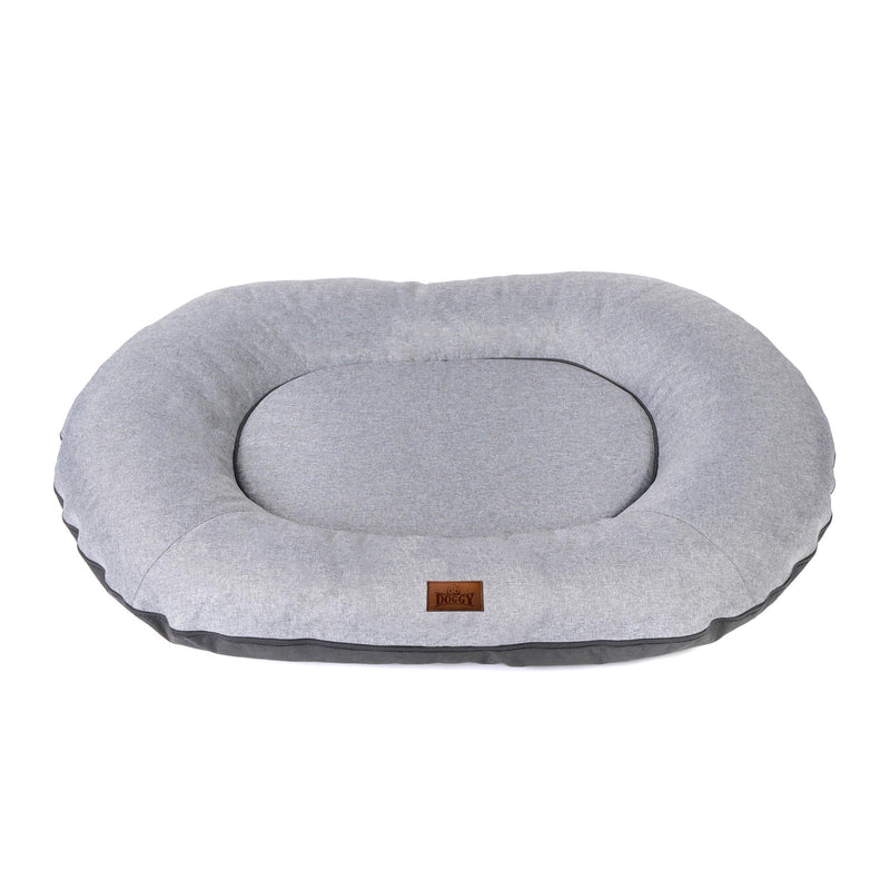 Oval Dog Basket Bed – Grey, XL