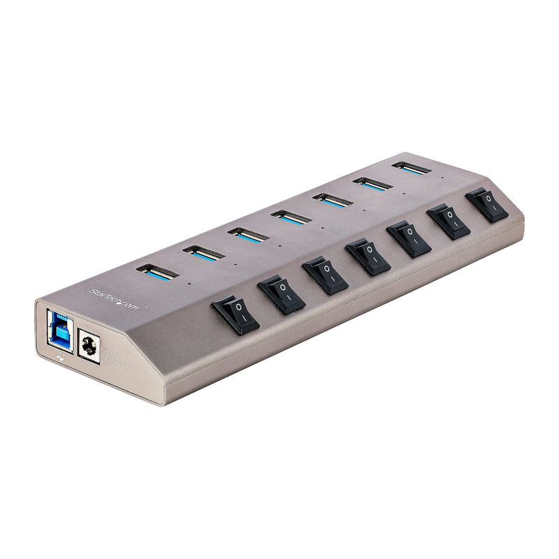 StarTech.com Hub USB-C Autoalimentado 7 Ports With Switches Individuales - Concentrador USB 3.0A 5Gbps With Po