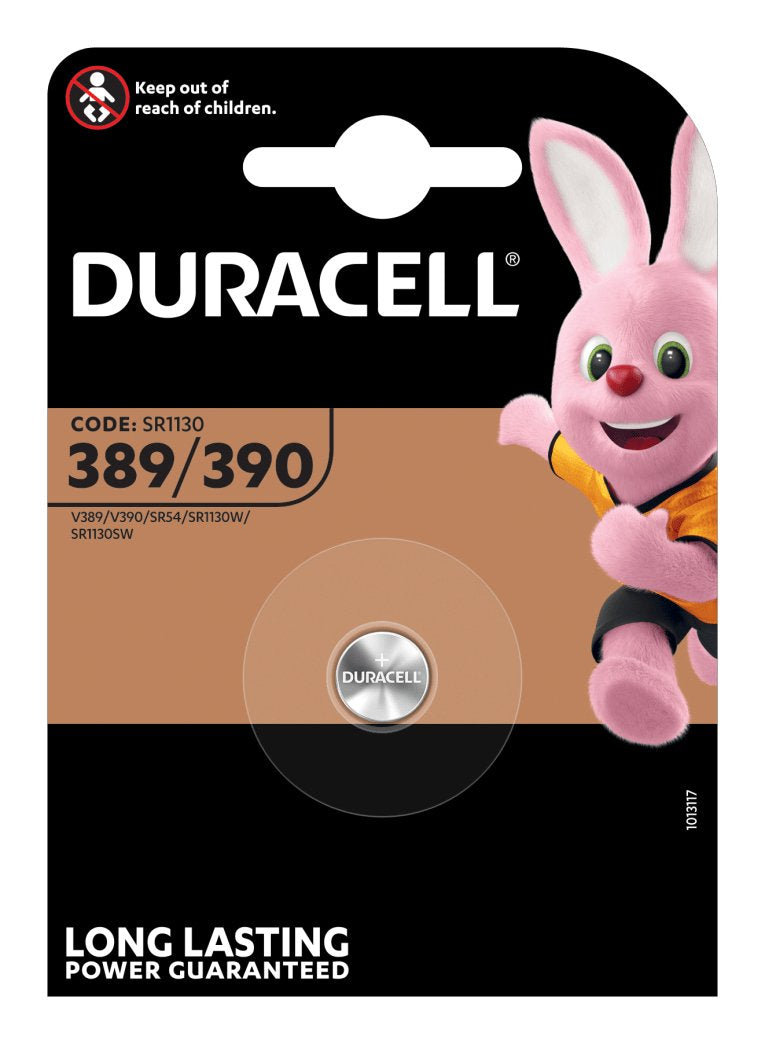 Duracell Battery Oxido Silver (389/390) SR1130 BLISTER*1