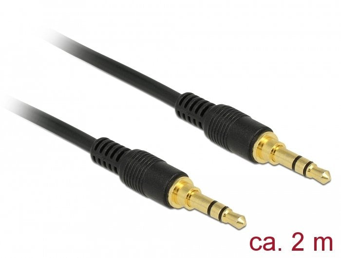 Delock 85549 Cable Audio 2M 3,5MM Black