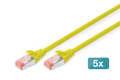 Digitus Cable S-FTP CAT.6 Cu Lszh Awg 27/7 Lenght 10M 5 Pcs Yellow — image 1