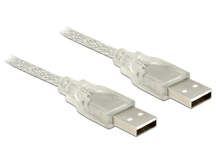 Delock USB Cable 2.0 Type a Male USB 2.0 Type a Male 0.5M Transparent