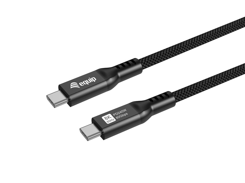 Equip USB Cable -C4.0-C 80Gbps PD240W M 1.20M Black
