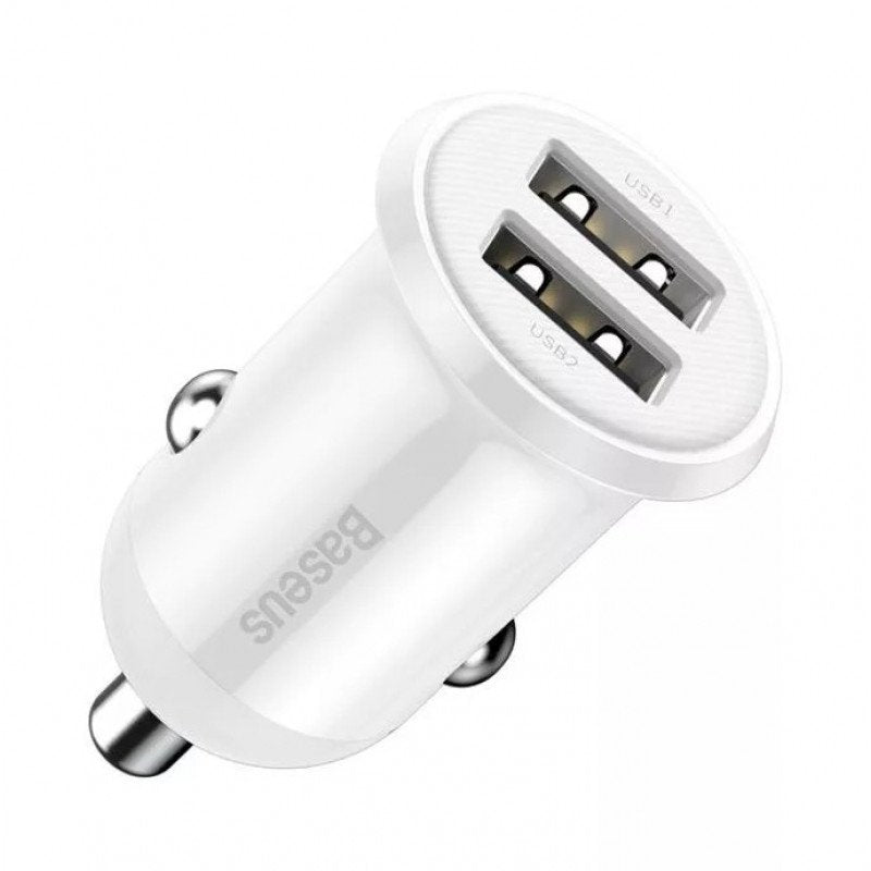 Baseus Car Charger Grain Pro Dual USB4.8A White (CCALLP-02)