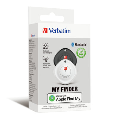 Verbatim Localizador My Finder Bluetooth Tracker MYF-02 Compatible With Apple Includes Keyring And Battery Bla — image 1