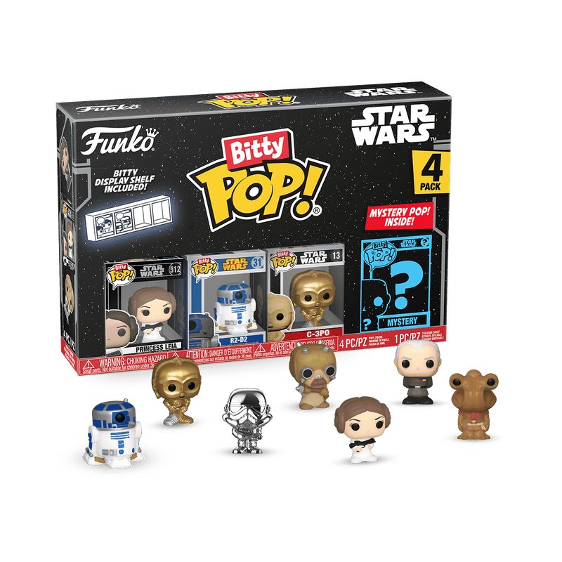 Blíster 4 Figuras Bitty Pop Star Wars Leia