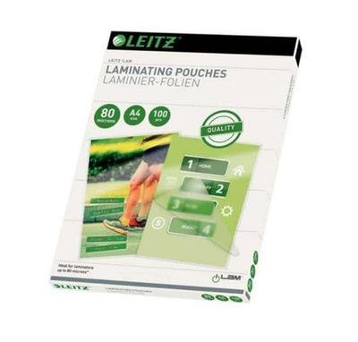 Leitz 33818 Plastificador 100 Pieces (ilam Laminating Pouches - A4, 80 Microns - Warranty: 24M) — image 1