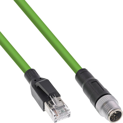 Inline® Industrial Network Cable M12 8-PIN X-coded a RJ45 Plug, CAT.6A Pur 20M — image 1