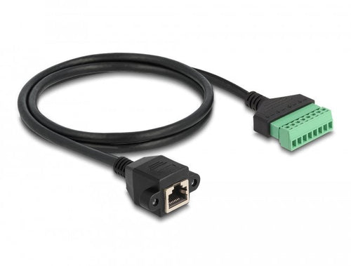 Delock RJ45 Cable CAT.6 Connector Female a Terminalblock Adapter Assembly 1M 2-PIEZAS — image 1