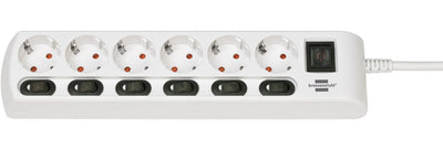 Brennenstuhl Power Strip 6VÍAS Conmutable Individualmente 1153110126 — image 1