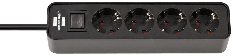 Brennenstuhl Power Strip Plugs Ecolor 4X Black 1.5M