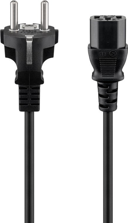 Goobay Cable Connection Aparatos Frí Or C13 Plug Contact Protector Black 5 Metres Plug Recto 96037