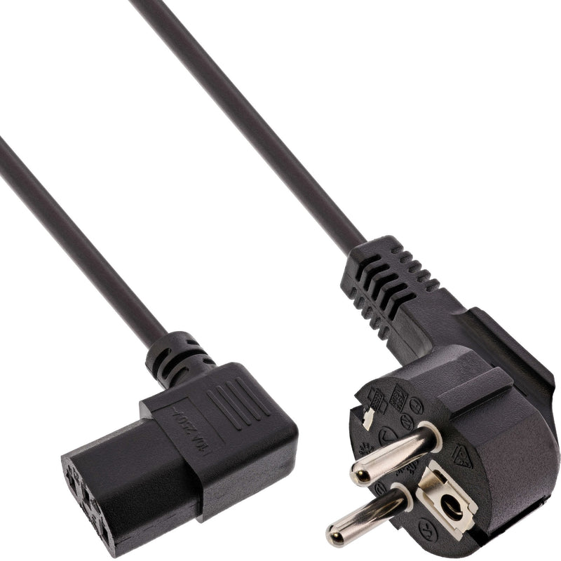 Inline Cable Power Network PC C13 Acodado Black 0,5M