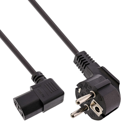 Inline 35 Pieces Cable Power Bulk-pack , CEE7/7 Ángulo a IEC-C13 Ángulo Recto, Black H05VV-F, 3X0,75MM², 1,8M — image 1