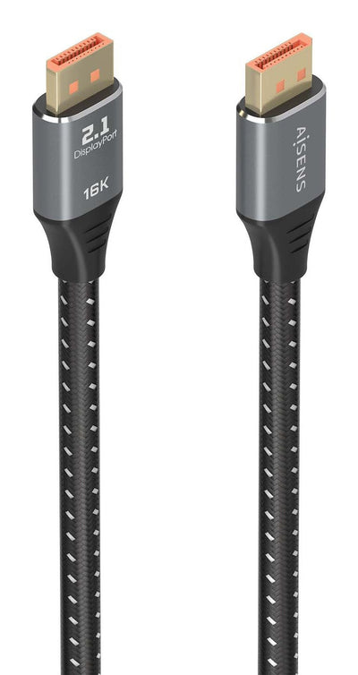 Aisens Cable DisplayPort V2.1 16K@60HZ 80Gbps, DP/M-dp/M, Black 1.0M — image 1