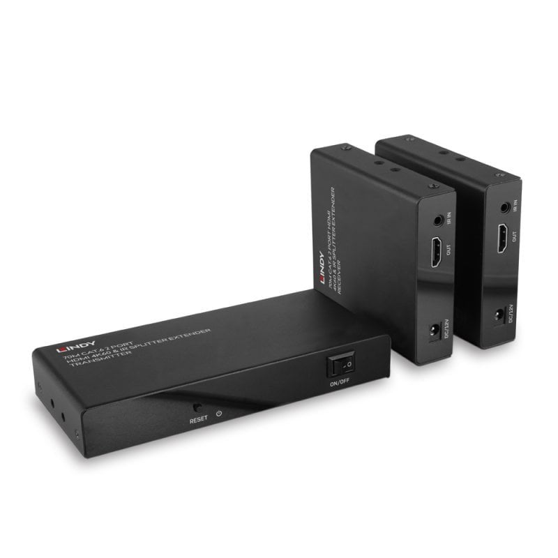 Lindy 70M 2 Port CAT.6 HDMI 4K60 Splitter Extender