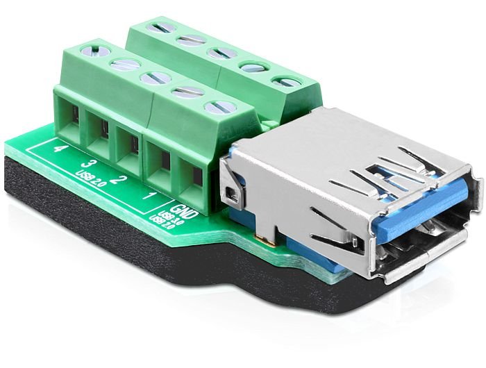 Delock 65370 Adapter USB 3.0 Tipo-a Female Bloque Terminals 10 Contactos