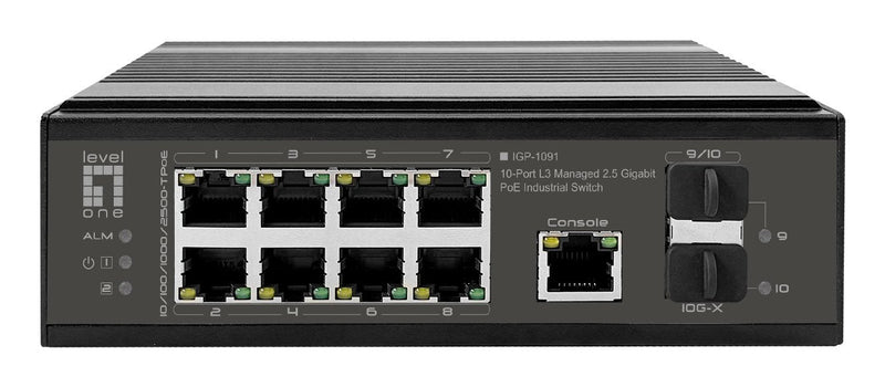 Industr.PoE + Switch 8X2.5G PoE 2X1G 10G Sfp + Uplinks
