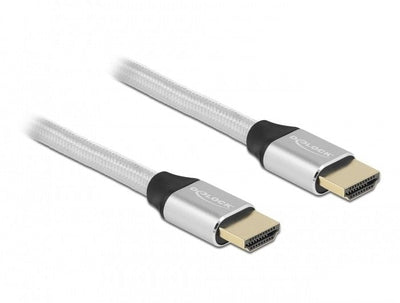 Delock Ultra High Speed HDMI Cable 48Gbps 8K 60 HZ Silver 2M Certificado — image 1