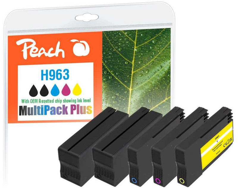 Peach Ink HP NR.963 Multipack Plus Oem Reset 2XBK, C, M, And Remanufactured