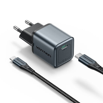 Vention Wall Charger GaN TZ-FEVH0-EU 1x USB Type-c + Cable Lightning 20W — image 1