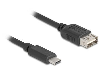Delock 81534 USB Cable 2.0 USB Type-c™ Male a Easy USB Tipo-a Female 0,2M — image 1