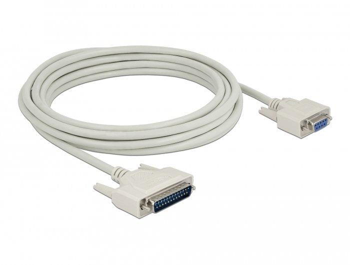 Delock Serielles Cable D-sub 25 Connector Male a D-sub 9 Connector Female 5M