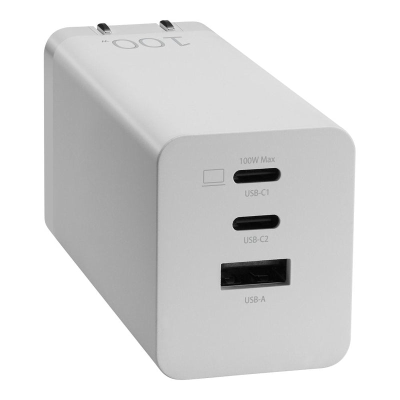 ASUS N Multiport-cargador AC100-02, Eu + Uk White 100 Watt, 2x USB-C + Usb-a)