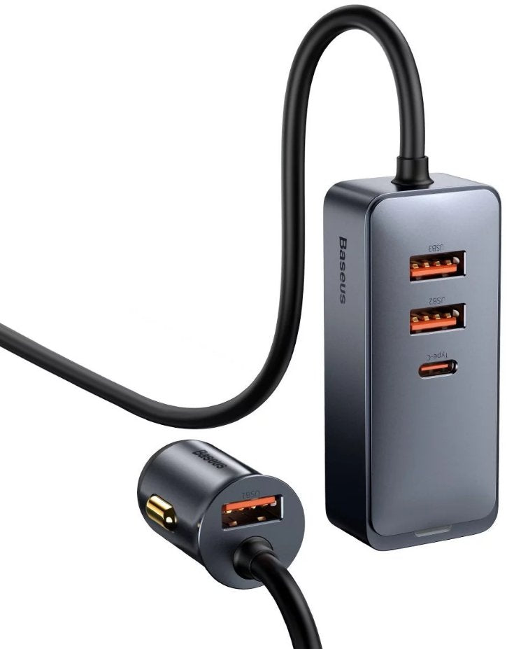 Baseus CCBTB0G Charger Dispositivo Mobile Phone Universal Grey Encendedor Cigarrillos Auto
