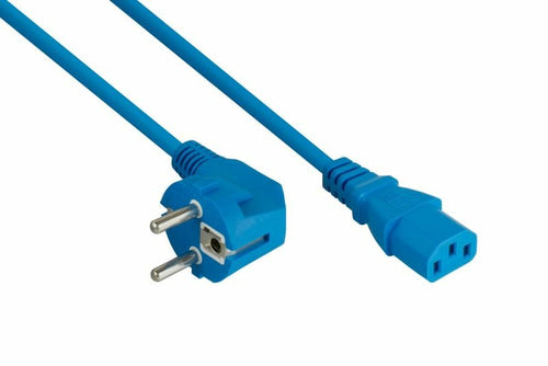 Kabelmeister Contact Protección-st. (90° Angulado.) An C13 Blue 0,5M — image 1