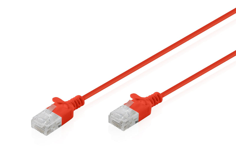 CAT.6 U-UTP Slim Network Cable, 0,5M, Red