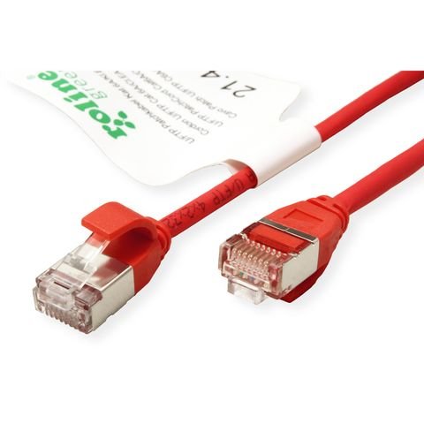 Roline Verde U FTP Network Cable CAT.6A (class Ea), Lsoh, Slim, Rojo 0,3M
