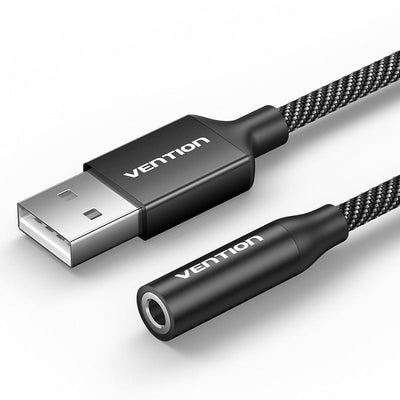 Vention Converter Cvebc Jack 3.5 Female USB Male 1M Grey — image 1