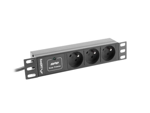 Lanberg Power Strip Power Rack 10 (1U, 16A, 3X 230V Pl) — image 1