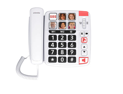 Swissvoice Phone Senior With Cable XTRA1110 White Phone Senior With Cable Swissvoice XTRA1110 White — image 1