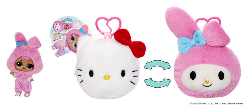 Mga Entretenimiento L. Or.l. Surprise Loves Hello Kitty Peluche Juguete Reversible, Figura Juguete Artículos Surtidos, F