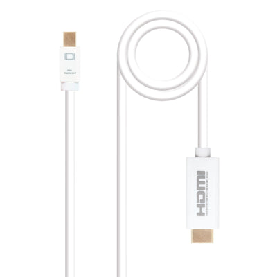 Nanocable Cable Converter Mini DP Male a HDMI V1.4 Male 5M - White — image 1