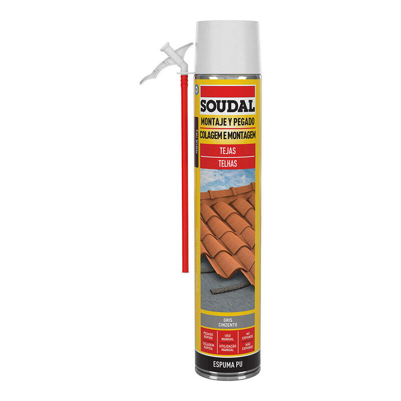 Espuma Teja Canula Gris 750ML Soudal