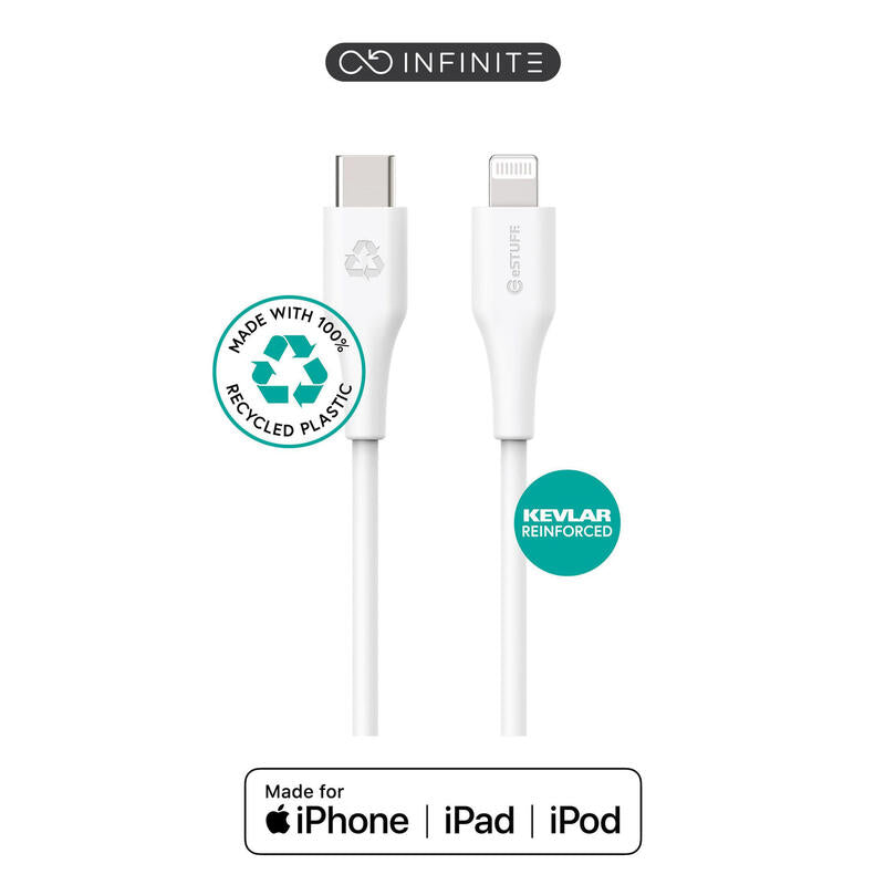 Estuff ES602370-BULK Cable Connector Lightning 3M White