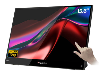 Verbatim Monitor Laptop Touchscreen Touch Light 15.6' Full HD Multimedia Black — image 1