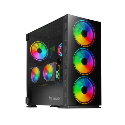 Savio PC Case Prime X1 ARGB Glass Black — image 1