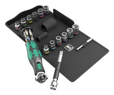 Wera 8009 Zyklop 4 Set Of Trinquete Métrico / Imperial — image 1