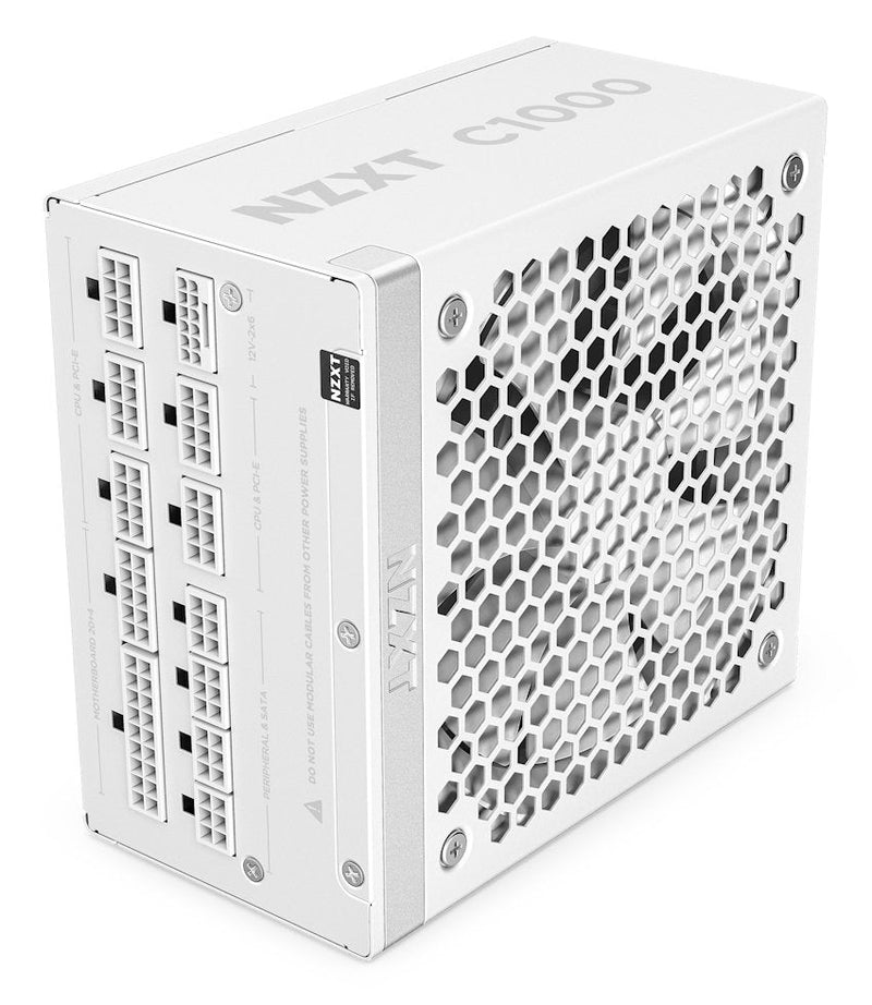 Nzxt Power Supply C1000 White PC White 1X Connector Graphics Card 16 Pines, 6X Pcie, Gestión Ca