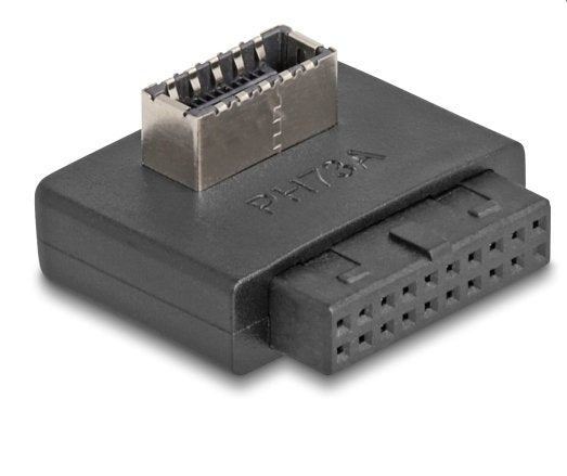 Delock USB 5Gbps Adapter Connector Female Poste a Intern Type And Key a Connector Female Angulado With Housing