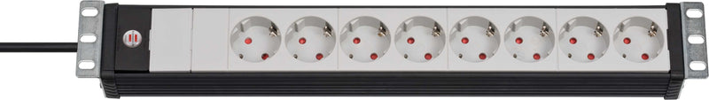 Brennenstuhl Power Strip Rack 19 8 Sockets 3M Black Grey