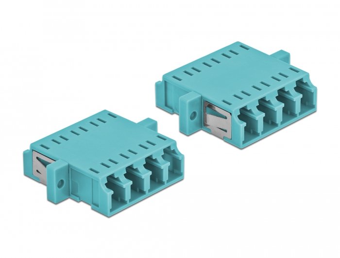 Delock Lwl Empalme Lc Quad Connector Female a Lc Quad Connector Female Multimode 2 Units Blue Claro