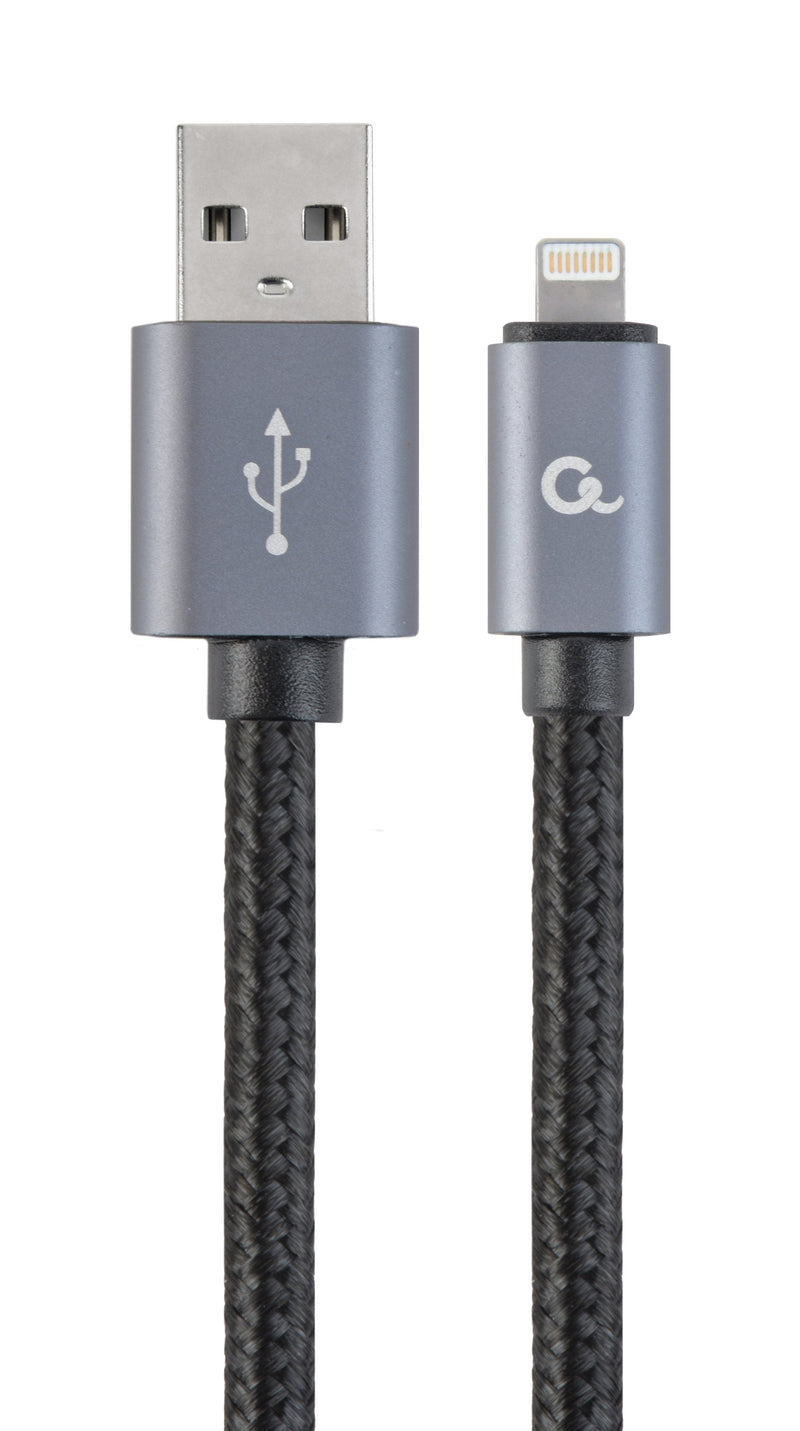 Cable Trenzado Algodón 8 Pines With Connectors Metálicos, 1,8M, Black