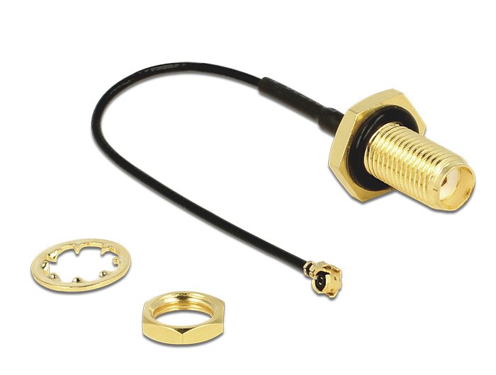 Delock 88965 Antenna Cable Sma Mampara Female a I-pex Inc., Mhf® I Male 1.13 10CM Length Hilo 10MM a Prueba Sa