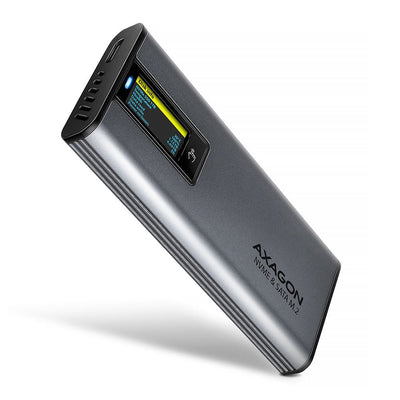 Axagon Box EEM2-SD2 External Hard Drive External Enclosure SSD (SSD) Grey M.2 — image 1